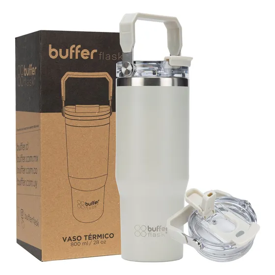Termo Botella Termica Con Mango Buffer Acero Inoxidable