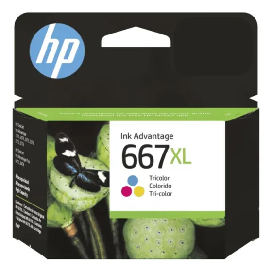 Cartucho De Tinta De Alto Rendimiento Hp Original 667xl Tric