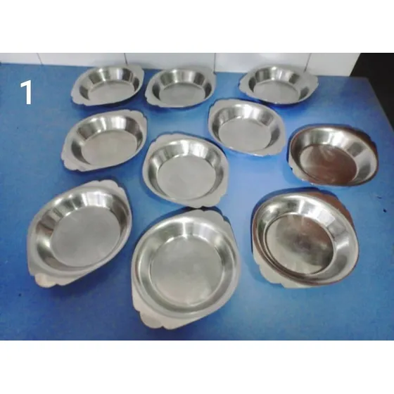 10 Bandejas Circulares Para Postres Acero Inoxidable Gruesas
