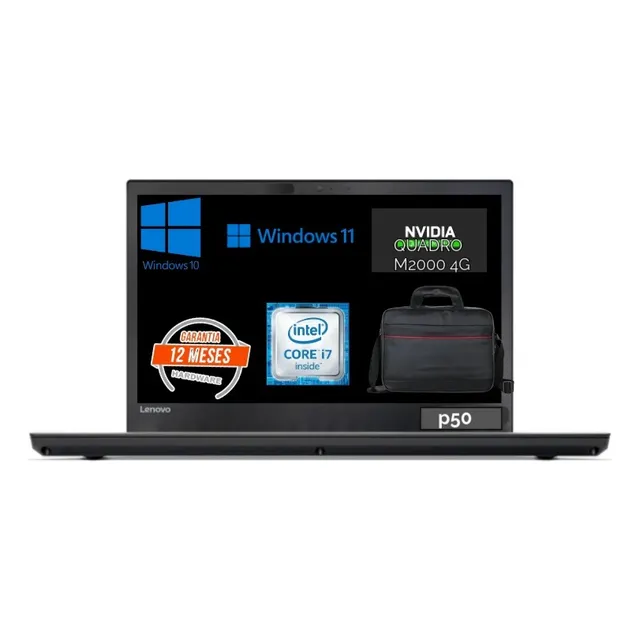 Lenovothinkpad P50 I7-6820hq 16gb 512gbssd Tvideo4gb Factura Negro (Reacondicionado)
