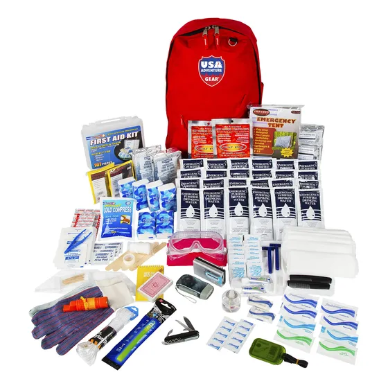 Kit Emergencia Para 2 Persona 5 Dia Primero Auxilio Agua Ma