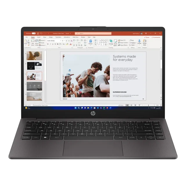 Laptop Hp Amd Ryzen 3 7330u 8gb Ram 256gb Ssd Win 11 Home Color Negro