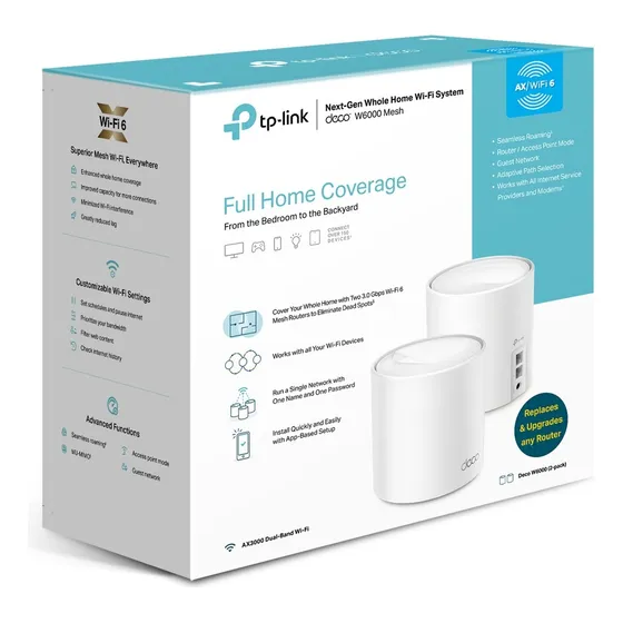 Router Tp Link Mesh Deco Ax3000 Wifi 6 W6000 3.0gbps Gigabit