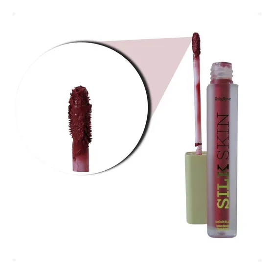 Batom Líquido Ruby Rose Silk Skin Smooth Blur Serene Cor Bordô
