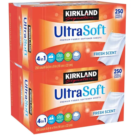 Sábanas Suavizantes Kirkland Signature Ultrasoft De 250 Unid