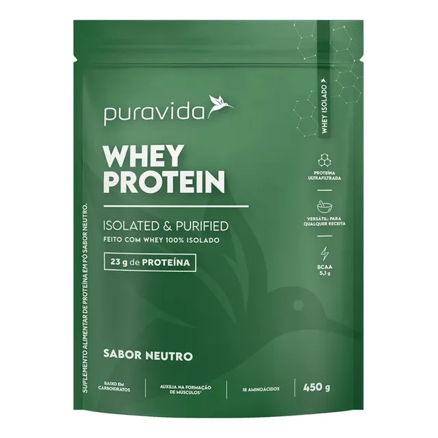 Whey Protein 100% Isolado Pura Vida Low Carb Sem Lactose