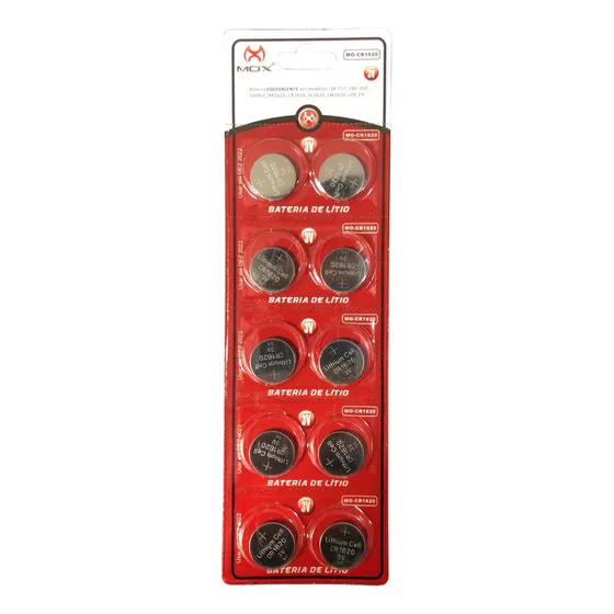 Bateria Pilha Litio Cr1620 Cartela 10 Uni.