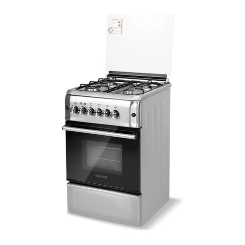 Cocina Smartlife 4 Hornallas Grill 50x55cm Inox