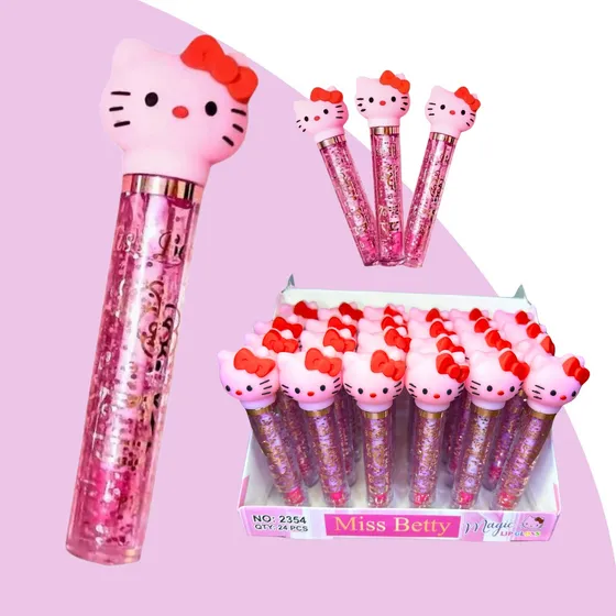 Lip Gloss Hello Kitty Brilho Labial Infantil Menina