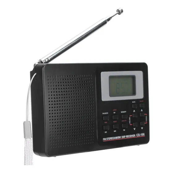 Mini Receptor Fm/am/sw/mw De Rádio De Banda Completa Cs106 C