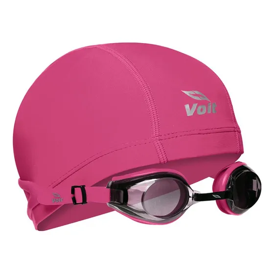 Set De Natación Gorra+goggle Adulto Summer Pack Rosa