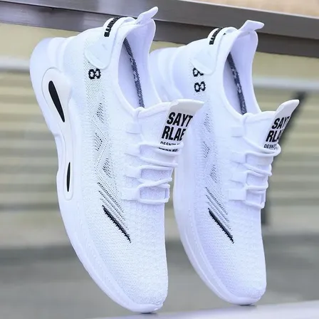 Tênis Masculinos De Malha Respirável, Sapatos Casuais De Ver