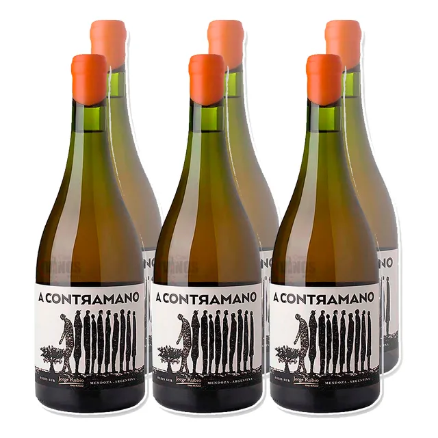 Vino A Contramano Naranjo 750ml Jorge Rubio Caja X6