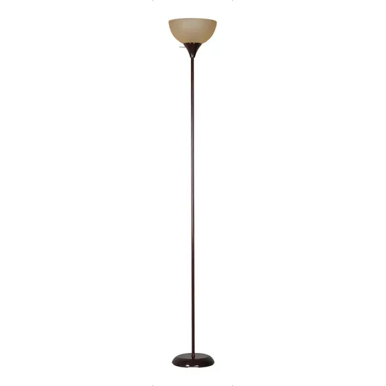 Mainstays Lampara De Piso 180.3 Cm Metal (dorado,plata,café) Color De La Pantalla Café