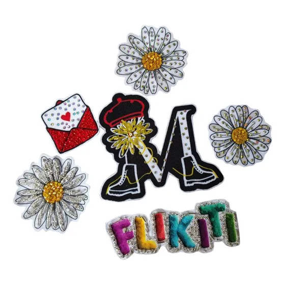 Pack Apliques Parches Kit Margarita Flikiti