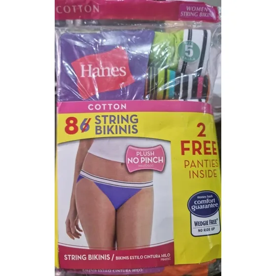 Blumers Bikinis Hanes Estilo Cintura Hilo 8 Piezas Por Pack