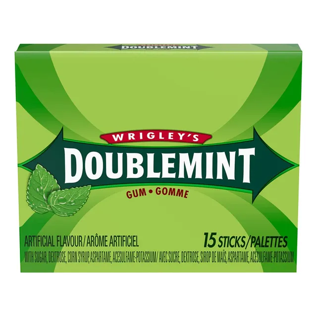 Chicles Wrigley's Doublemint - Menta - Caja × 37,5g