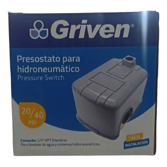 Presostato Para Hidroneumático 20/40 Psi Marca Griven 