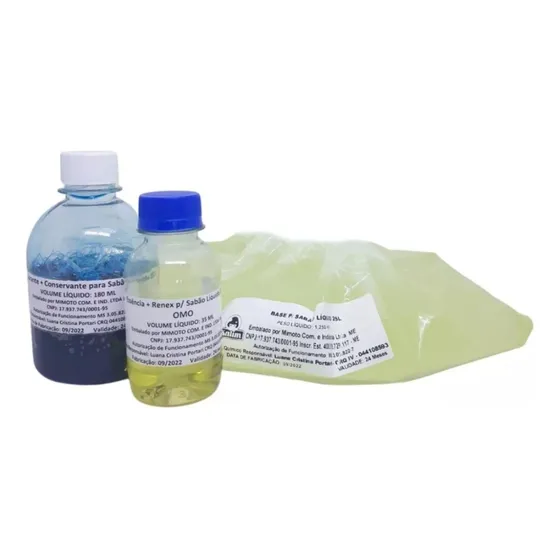 Kit Fabricação De Sabão Líquido Caseiro Super Cheiroso Azul