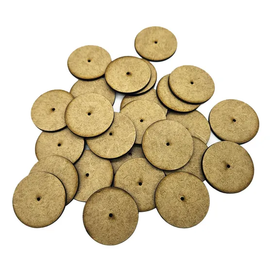 Kit Recortes E Circulo Bolacha Com Furo Mdf Artesanato