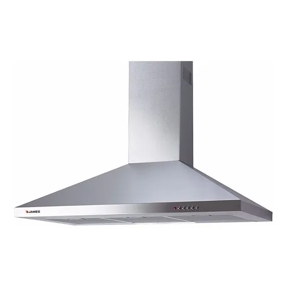 Extractor de cocina James Kavez ac. inox. de pared 60cm x 27cm x 50cm plateado