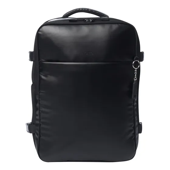 Totto Mochila Ergonómica Mediana Expandible Porta Laptop 16 Con Bolsillo Secreto|escuela - Oficina - Viaje| 13.36 L Grow 242 Color Negro Diseño De La Tela Lisa
