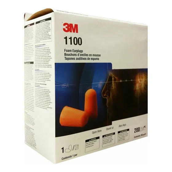 Caixa 200 Protetor Auditivo Plug Espuma Auricular 1100 3m 