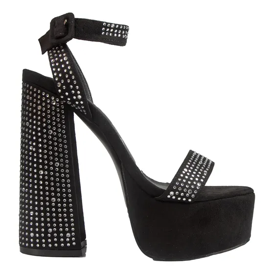 Stilettos Plataforma 47 Street Strass Brillo Sandalias Paige