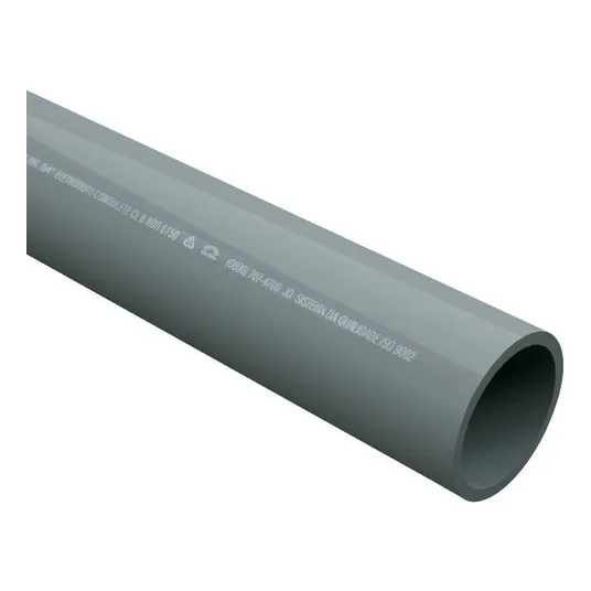 Kit 10 Eletrodutos Pvc Cinza 1  C/ 1.5m Masster