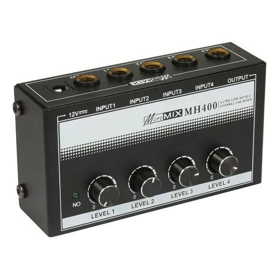 Qiuni Mh400 Linea Mer Mini 4 Canal Ruido Ultrabajo 1 Entrada