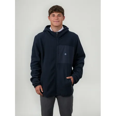 Poleron Escolar Micropolar Cierre Y Gorro (s-xl) Polemic