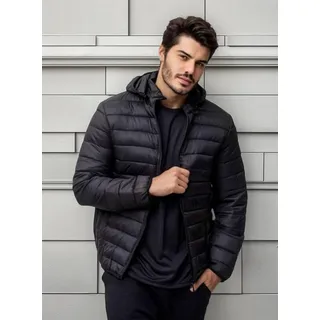 Jaqueta Puffer Masculina Blusa De Frio Corta Vento Capuz Jaqueta Puffer Masculina Blusa De Frio Corta Vento Capuz
