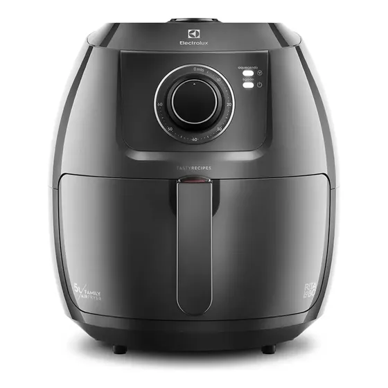 Air Fryer Fritadeira Sem Óleo Elétrica Electrolux 6,5l Family Cesto Removível Com Timer 1700w De Potência Eaf50 Grafite Efficient Por Rita Lobo
