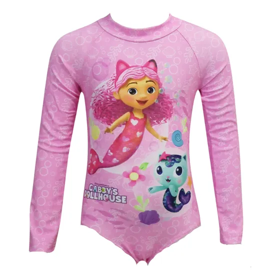 Malla Infantil Entera Mangas Talles 2 A 6 Casa Muñecas Gabby