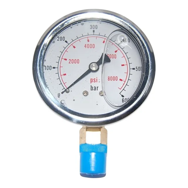 Manômetro De Pressão Com Glicerina  8500 Psi 600 Bar