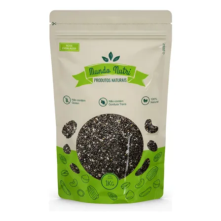 1kg Semente De Chia Pura Natural Mundo Nutri