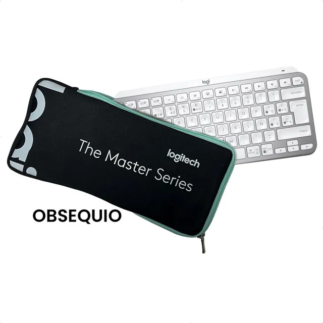 Teclado bluetooth Logitech Master Series QWERTY español color gris pálido con luz blanca