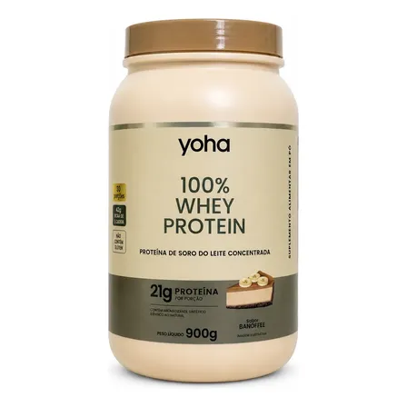 Whey Protein Yoha 100% Concentrado 900g Proteína