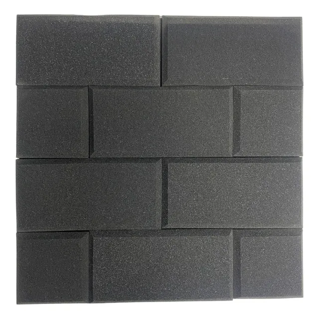 Espuma Acústica Tijolo Brick50cmx50cmx3,5cm Cinza Antichamas