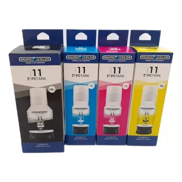 Pack 4 Tintas Gi-11 Alternativa Bk C M Y G2160 G3160 Tinta