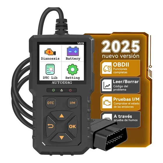 Scanner Automotriz Obd2 V619 Para Multimarca Motor