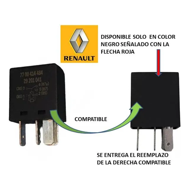 Relé Renault Clio, Megane 5 Patas 12v  #7700414484