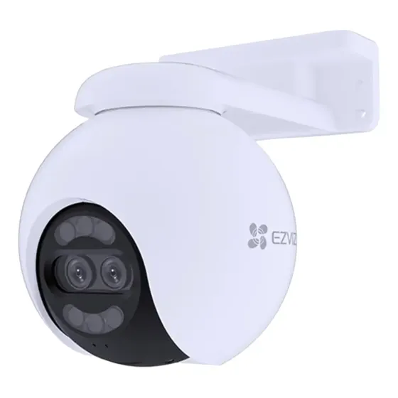 Cámara Seguridad Wifi H80x 4k Ezviz Lente dual 8mp + 2mp 4mm Deteccion Personas y Vehiculos con IA