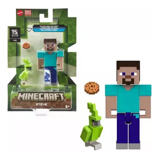 Minecraft Figura Steve 15 Th Juego Muñeco Juguete Coleccion