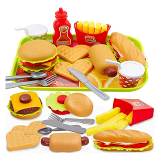 Set Hamburguesas Comida Juguete De Comida Para Niños Cocina Set Hamburguesas Comida Juguete De Comida Para Niños Cocina