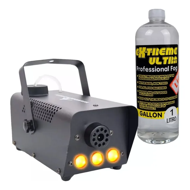 Maquina De Humo 500w Led Alámbrica Efecto Fuego + 1 Liquido