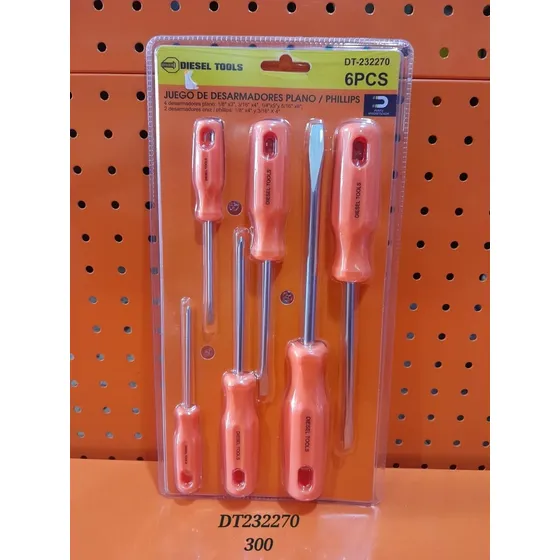 Juego De Destornilladores De 6 Piezas Paleta Y Estria