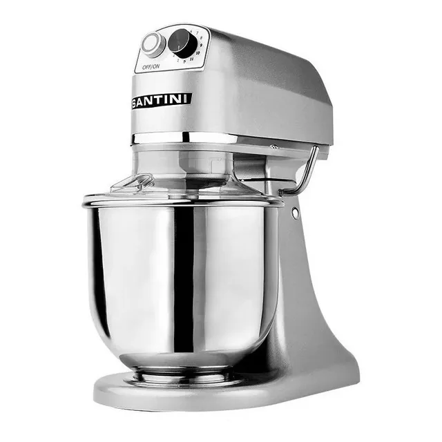 Batidora Planetaria De Pie Santini Mp 7 Litros - Amasadora A Color Plata Frecuencia 50Hz