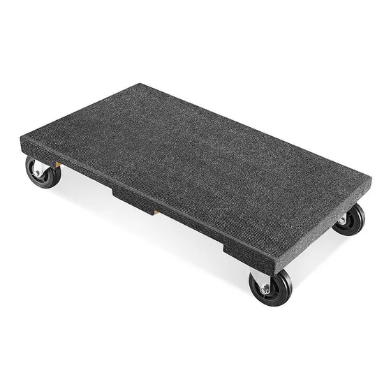 Plataforma Alfombrada, Superficie Sólida-76x46cm,ruedas 76mm