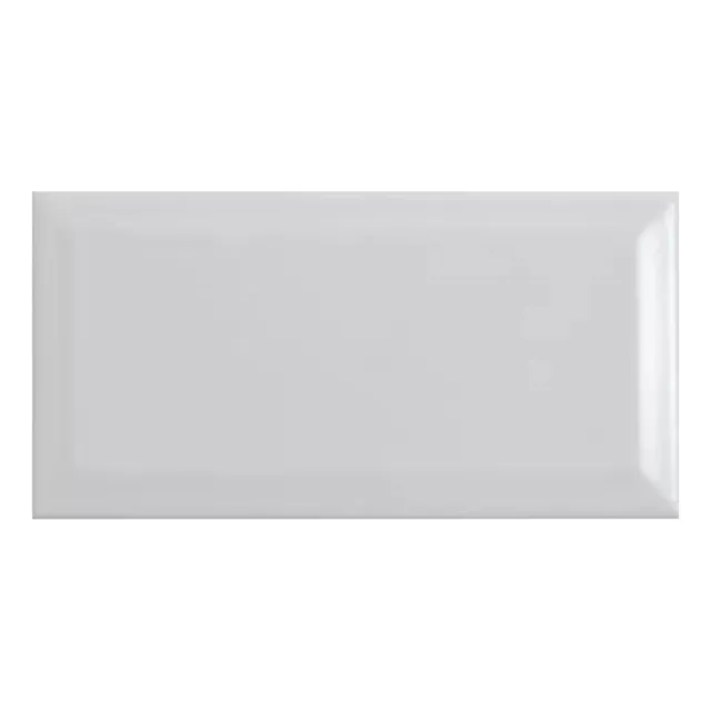 Ceramica Azulejo Biselado 10 X 20 Cm Blanco Brillante Eliane